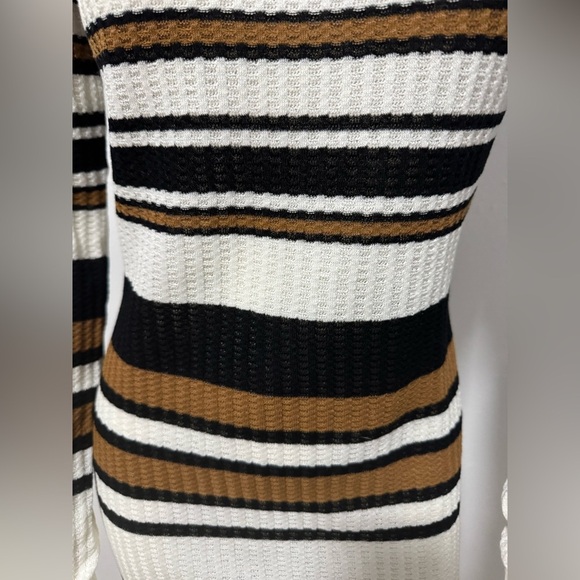 NWT Amiri Backless Multi-Stripe Sweater Dress in Brown/Black - Picture 8 of 16